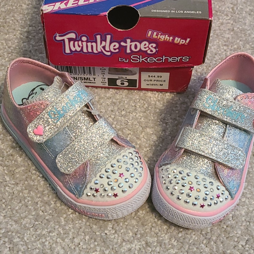 Skechers Twinkle Toes Velcro Toddler Sneakers